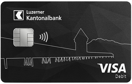Die Debitkarte der Luzerner Kantonalbank Visa Debit Black