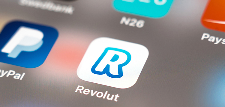 Das Icon von Revolut auf einem Smartphone