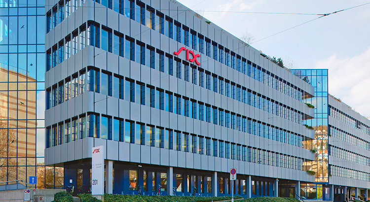 Hauptgebäude der SIX Group in Zürich