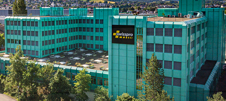 Das Hauptgebäude der Swisspro Gruppe