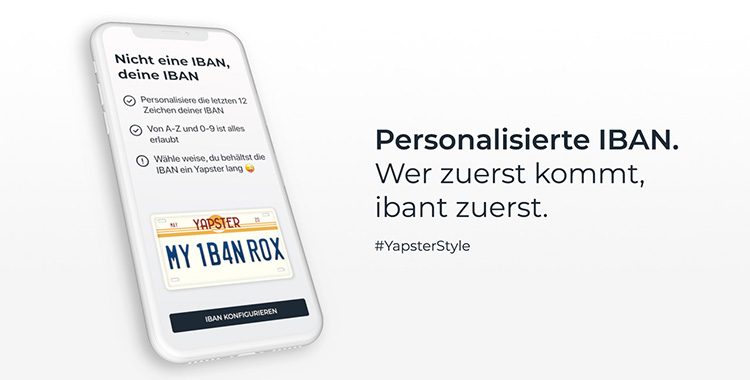 Smartphone mit Oberfläche von Yapeal